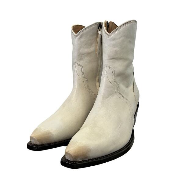 Tecovas The Dakota Women's Cowgirl Boots Size 8.5 Whitewash Bovine Western NWOB - Picture 4 of 16